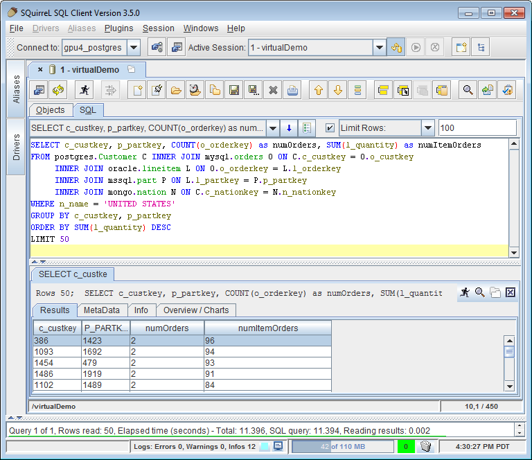 Unityjdbc Multisource Plugin For Squirrel Sql Query And Join 6373